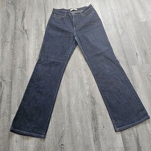 Levi's Perfectly Slimming 512 Bootcut Dark Blue Flare Women's Jeans 2010s